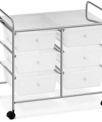 Chariot de service cosmétique à 6 tiroirs