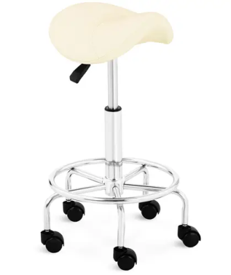 Tabouret selle de cheval - 570 - 690 mm - 150 kg - Beige