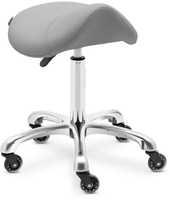 Tabouret selle de cheval - 570 - 750 mm - 150 kg - Gris foncé