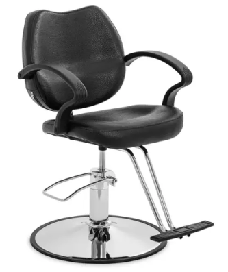 Fauteuil de coiffeur Grays avec repose-pieds - hauteur d'assise 53 - 64 cm - 160 kg - Noir