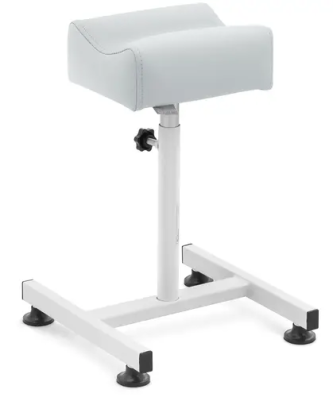 Tabouret à roulette avec dossier - 48 - 62 cm - 150 kg - Blanc