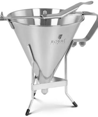 Entonnoir à piston - 1,8 l - Acier inoxydable - 3 buses