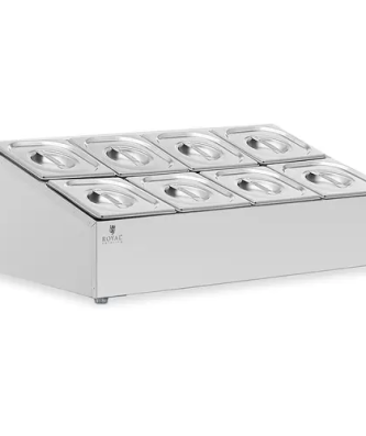 Support bac GN - 2 x 4 bacs GN 1/6 - 15,2 l - Royal Catering