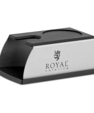 Station de tassage - Acier inoxydable / silicone - 140 x 93 x 60 mm - Royal Catering