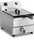 Friteuse électrique - 16 litres - 6.000 W - Robinet de vidange - Zone froide