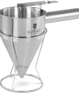 Entonnoir à piston - 1,2 l - Acier inoxydable - Buse : 8 mm