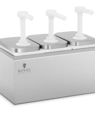 Distributeur de sauce - 3 pompes - 3 x 2 l