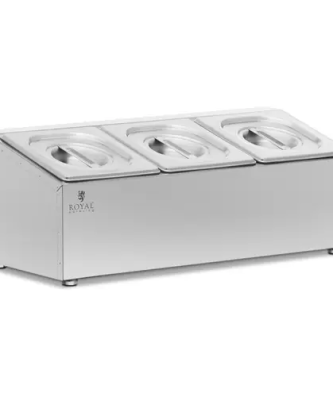 Support bac GN - 3 bacs GN 1/6 - 5,7 l - Royal Catering