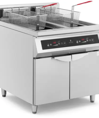 Friteuse à induction - 2 x 30 L - 60 à 190 °C - Royal Catering