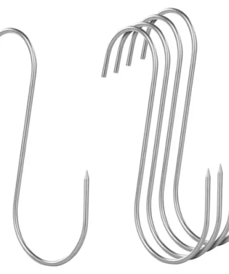 Crochets de fumage - Set de 5 pièces - double crochets