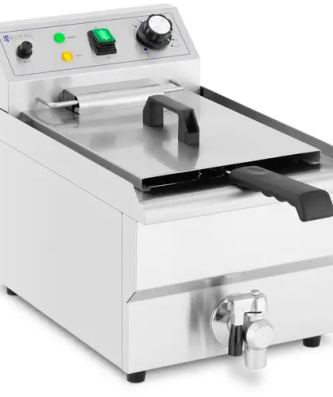 Friteuse électrique - 9 l - 3 000 W - Robinet de vidange - Zone froide