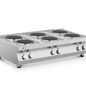 Plaque de cuisson électrique - 15 600 W - 6 feux