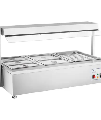 Bain Marie - 6 bacs GN - avec compartiment pour viande