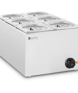 Bain-marie professionnel - 640 W - 6 x Bacs GN 1/6 - Royal Catering