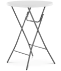 Mange-debout pliant - Ø 800 x 1 100 mm - Royal Catering - 100 kg - Intérieur / extérieur - Blanc