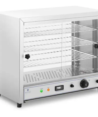 Vitrine chauffante - 54 cm - Royal Catering - 1,000 W - 3 grilles