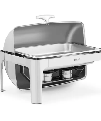 Chafing Dish - GN 1/1 - Royal Catering - 8,5 l - 2 bruleurs - Couvercle basculant