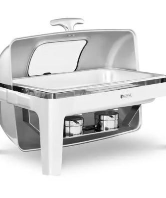 Chafing Dish - GN 1/1 - Royal Catering - 8,5 l - 2 bruleurs - Hublot