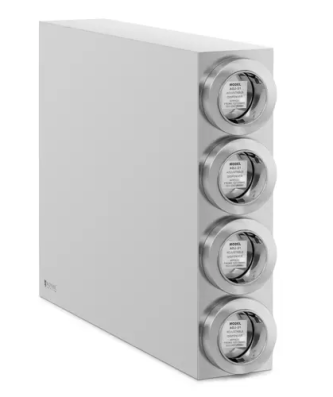 Distributeur de gobelets - quatre compartiments - inox - pour gobelets jusqu'à ⌀ 89 cm - Royal Catering