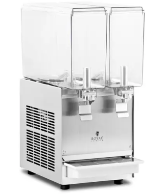 Distributeur de boissons réfrigéré - 2 x 10 l - Royal Catering