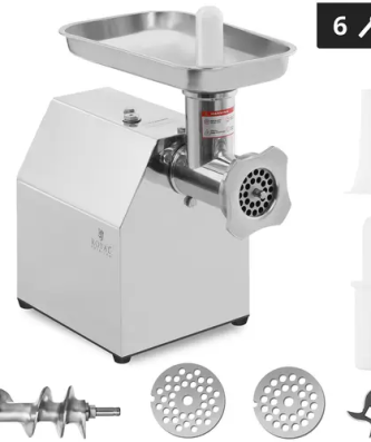 Hachoir à viande inox - Fonction retour arrière - 140 kg/h