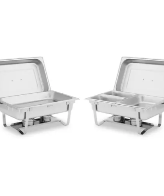 Kit 2 éléments chauffe-plats professionnels - 2 x 8 L - Bacs GN inclus - Royal Catering