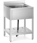 Évier professionnel - 1 bac - Inox - 40 x 40 x 25,5 cm