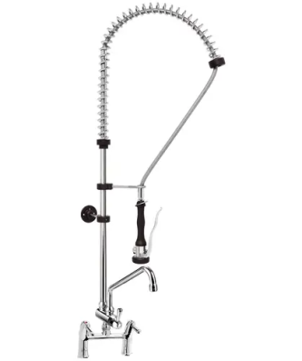 Robinet douchette 2 trous - Flexible de 1000 mm - Bec de 250 mm - Manettes à levier