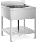 Évier professionnel - 1 bac - Inox - 50 x 50 x 25,5 cm
