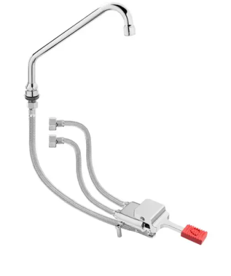 Robinet mitigeur à pédale - Bec de 250 mm - Laiton chromé