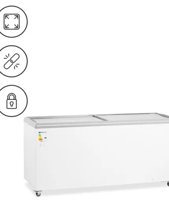 Congélateur vitré - 550 L - verrouillable - Royal Catering
