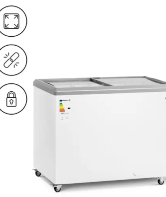 Congélateur vitré - 280 L - verrouillable - Royal Catering