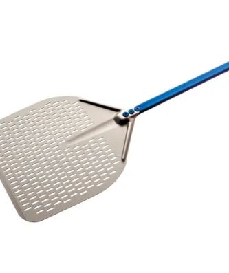 Pelle à pizza - 36 x 36 cm - Tête perforée - Manche : 120 cm - Aluminium (anodisé)