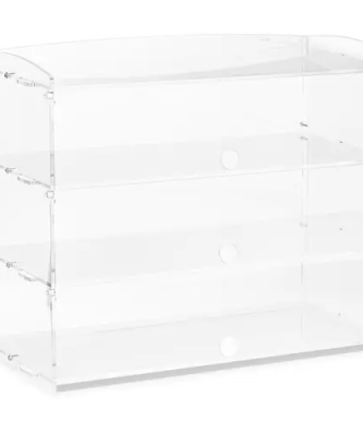 Vitrine d'exposition - Acrylique - 3 étagères - Royal Catering