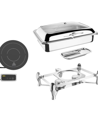 Ensemble chafing dish induction Olympia GN 1/1 avec support