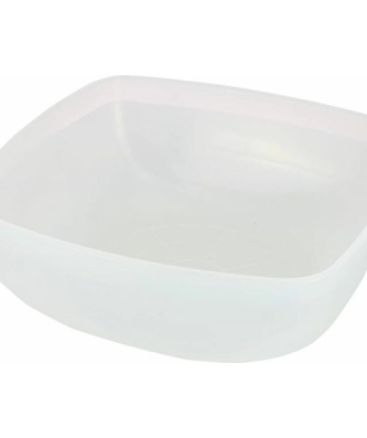 Saladier carré plastique transparent réutilisable 2300 ml - par 50