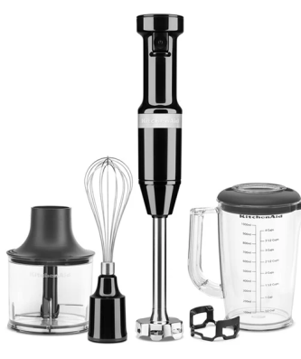 Mixeur plongeant 5 vitesses 180 W noir onyx Kitchenaid 5KHBV83EOB Kitchenaid