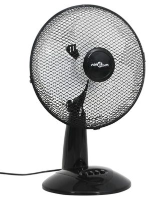 Ventilateur de table 3 vitesses 30 cm 40 W Noir VidaXL