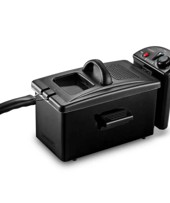 Friteuse semi-pro inox grand volume 3L noir KFRY Kitchencook