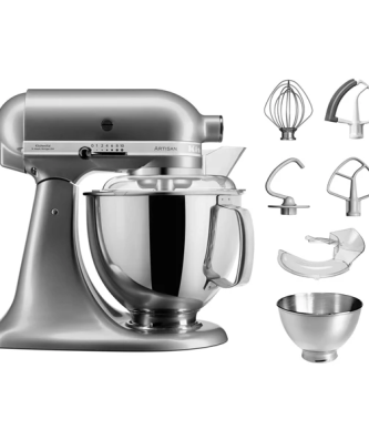 Robot artisan gris argent 5KSM175PS avec accessoires supplémentaires Kitchenaid