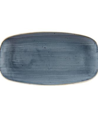 Assiettes oblongues Churchill Stonecast Blueberry 153 x 298mm (Lot de 12)