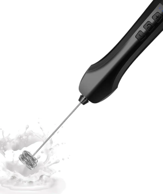Mousseur à lait électrique portable pour café, lattes et cappuccinos noir Vendos85