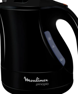bouilloire électrique de 1,2L sans fil avec base 360° 2400W noir Moulinex