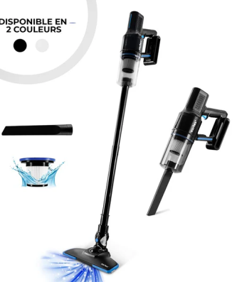 ASPIRATEUR BALAI FILAIRE 2EN1 AVEC FILTRE HEPA F10 BLACK VORTEX Vortex