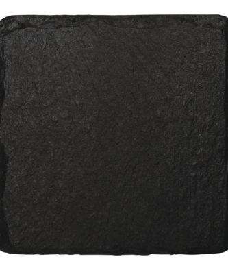 Plat de présentation en ardoise naturelle Olympia 130x130mm (Lot de 4)