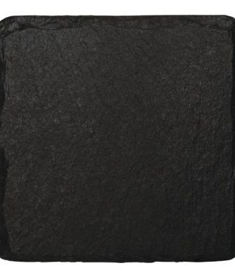 Plat de présentation en ardoise naturelle Olympia 130x130mm (Lot de 4)