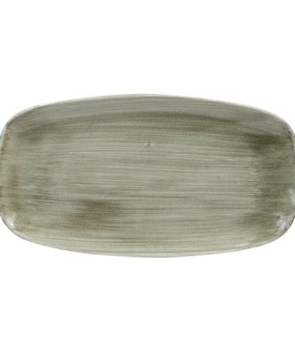 Assiettes oblongues Churchill Stonecast Patina Antique Green 355mm (Lot de 6)