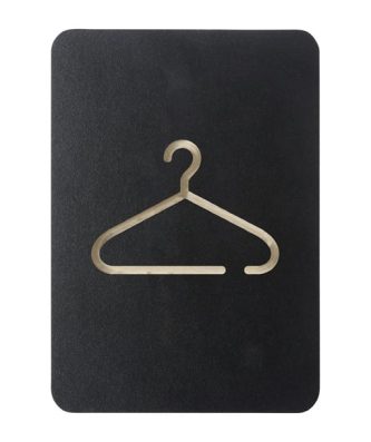 Plaque signalétique noire Europel vestiaire