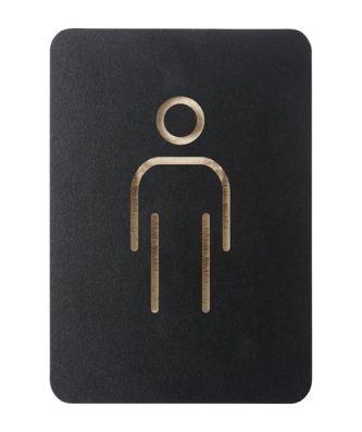 Plaque signalétique noire Europel homme