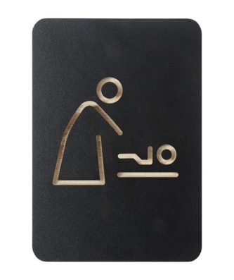 Plaque signalétique noire Europel table à langer